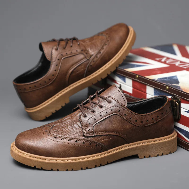 Sapato de Couro Brogue